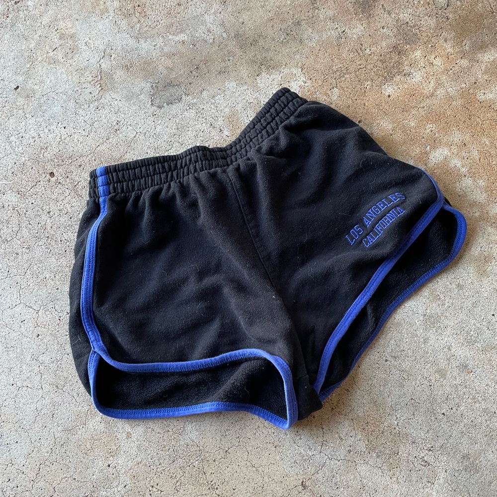 Brandy Melville One Size Blue and Black Sweatpants Shorts Gym Pant Small